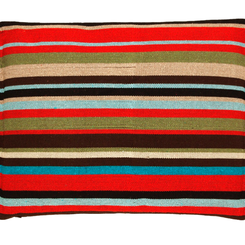 Almofada Listras Finas Marrom Cordões Marrom Faixa Marrom 50x65 cm